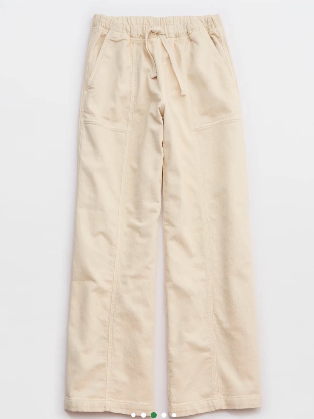 NWOT Aerie Me-Day Tie Waist Pant cream